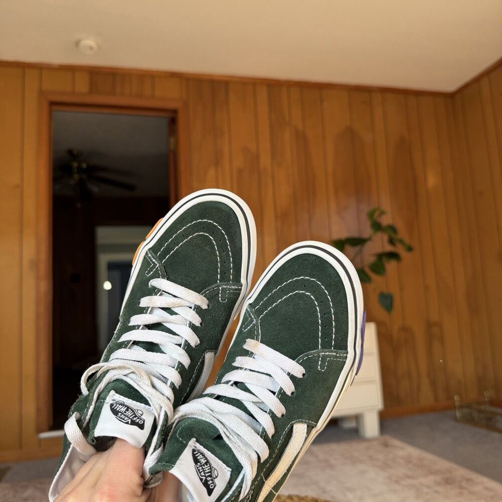 VANS SK8-HI TAPERED STACKFORM OSF SHOE Canvas Dark Green Floral Womens US 6.5 - Picture 9 of 16